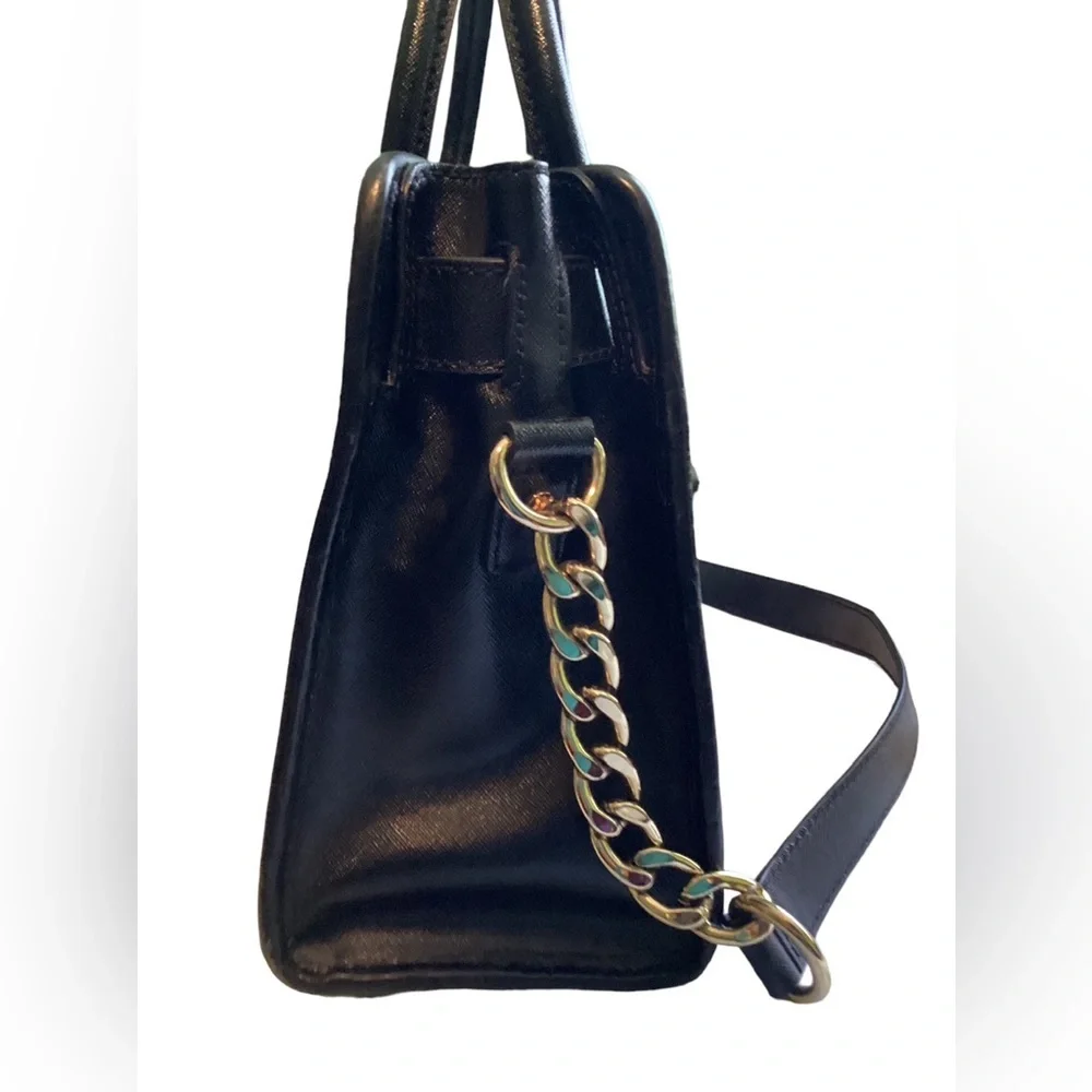 ❣️$398 ❣️ Michael Kors Black Calf Hair Croc Leather Shoulder Bag Purse
